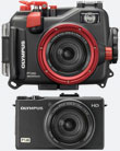 Фотокамера Olympus ZX-1 и бокс для подводной фотосъемки PT-050