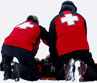 Лыжный патруль за оказанием экстренной помощи