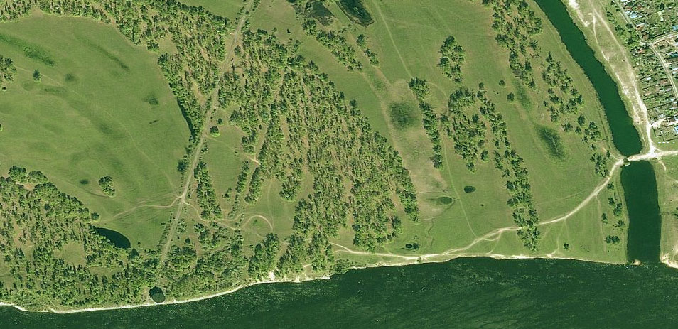 Фрагмент спутниковой карты окрестностей Дзержинска от MSN