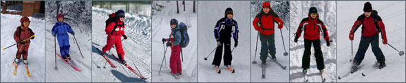 Семейный альбом прогулок на лыжах